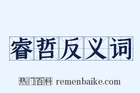睿哲反义词是什么意思的图片